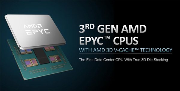 5.6万元！AMD发布3D缓存版EPYC：64核心配768MB、性能飙升66％
